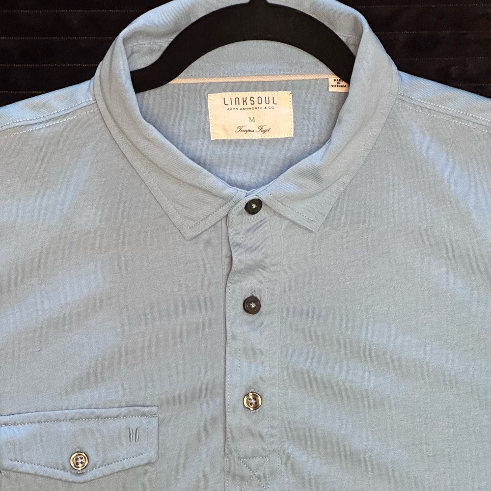 Linksoul Men's Light Blue Casual Shirt